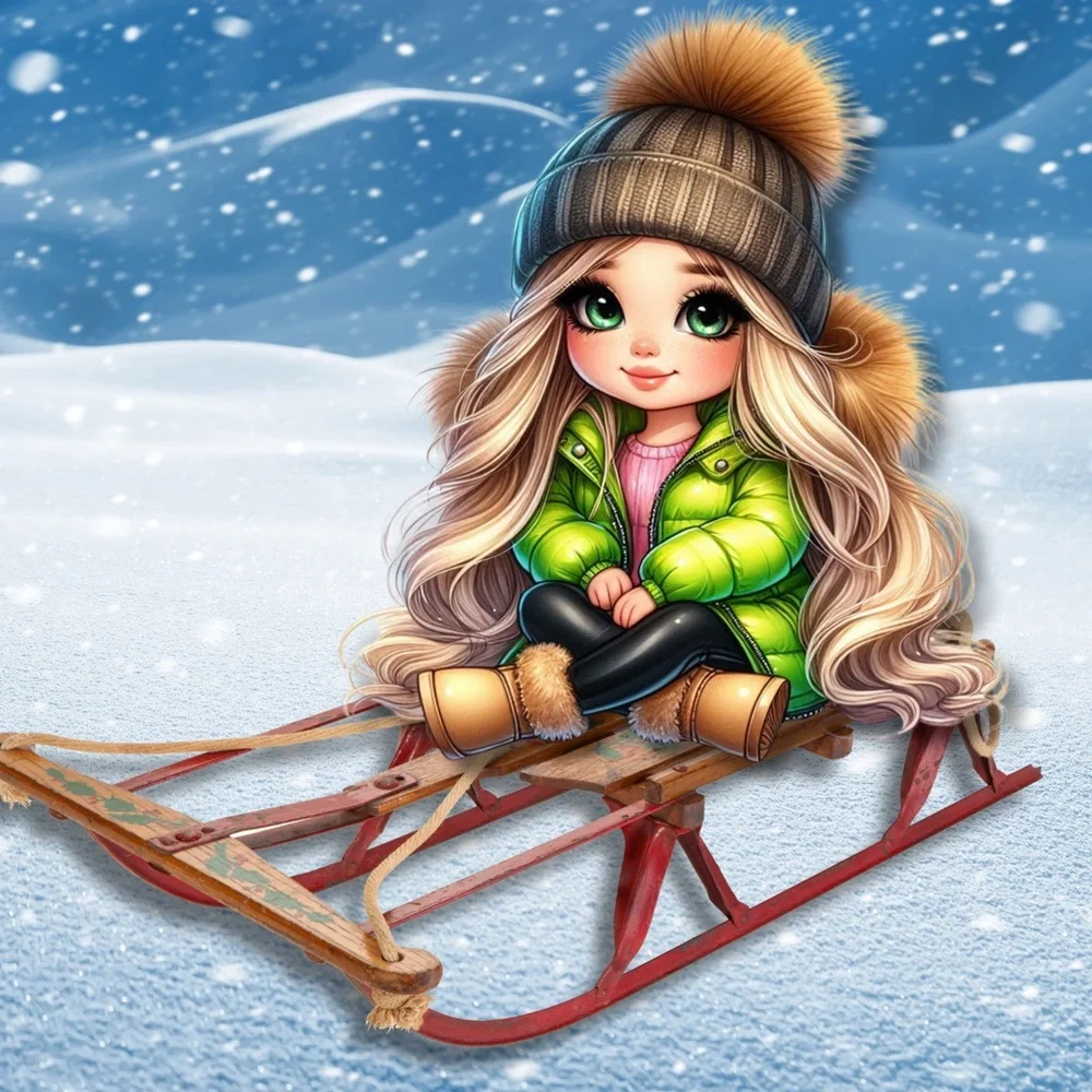 Snow Bunny CutiePie 2026 12 Month Calendar Jan-Dec